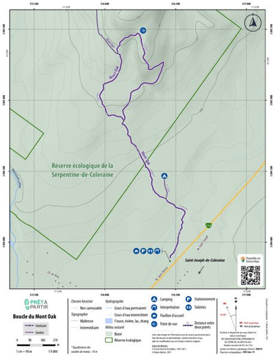 Rando Québec Prêt-à-Partir | Boucle du mont Oak digital map