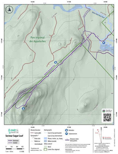 Rando Québec Prêt-à-Partir | Mont Sugar Loaf digital map