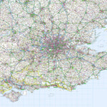 Red Geographics Southeast England digital map