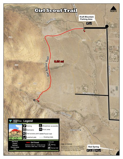 Red Rock Canyon National Conservation Area Girl Scout Trail digital map