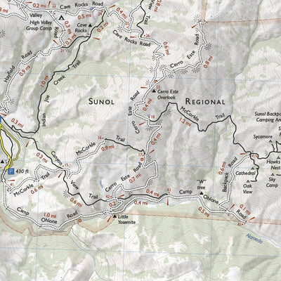 Redwood Hikes Press Ohlone Wilderness digital map