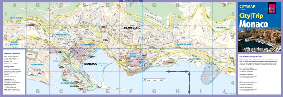 Citymap Monaco Map by Reise Know-How Verlag Peter Rump GmbH | Avenza Maps