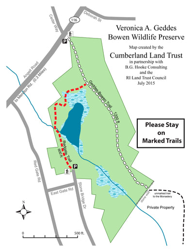 Rhode Island Land Trust Council Geddes Bowen Preserve digital map