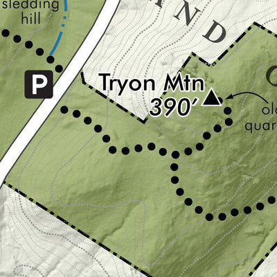 Royal River Conservation Trust RRCT Bradbury-Pineland Corridor & Elmwood Trail Map (Pownal) digital map