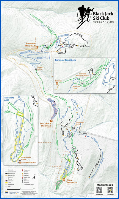 Russell Vinegar Black Jack Ski Club Trails Map digital map