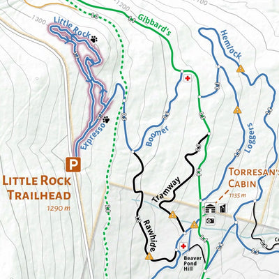 Russell Vinegar Black Jack Ski Club Trails Map digital map