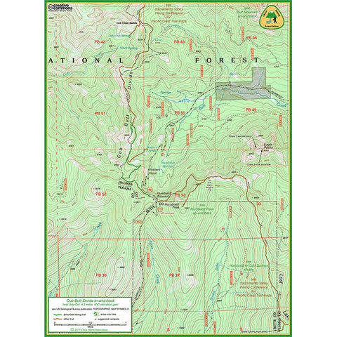 Sacramento Valley Hiking Conference Cub-Butt Divide trail map 2022 bundle exclusive