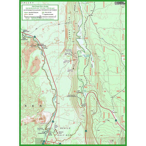 Sacramento Valley Hiking Conference HatCrRim trail map #1 bundle exclusive