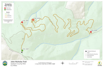 Santa Clara County Parks and Recreation R1 Sanborn - John Nicholas Trail digital map