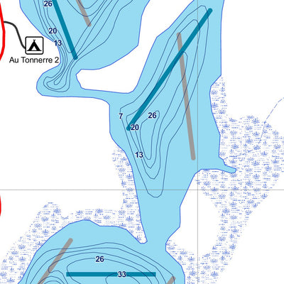 Sépaq Lac au Tonnerre (Mastigouche) digital map