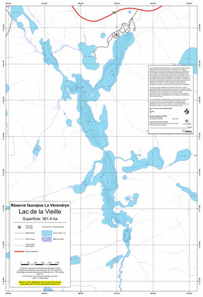 Sépaq Lac de la Vieille (La Vérendrye) digital map