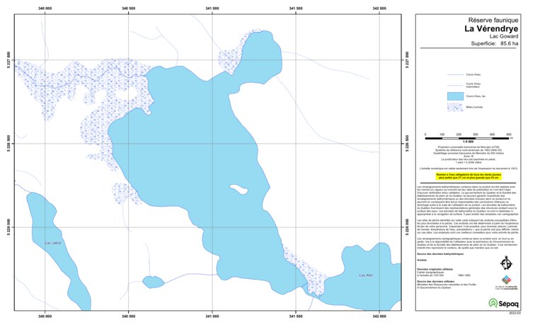 Lac Goward (La Vérendrye) Map by Sepaq | Avenza Maps