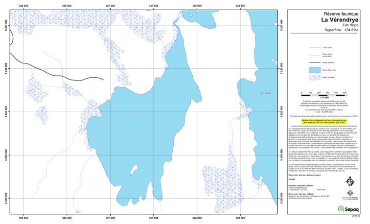 Sepaq Map Lac Hope (La Vérendrye) Map by Sepaq | Avenza Maps