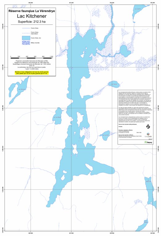 Lac Kitchener (La Vérendrye) Map by Sepaq | Avenza Maps