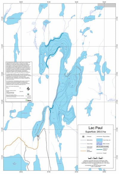 Sépaq Lac Paul (Papineau-Labelle) digital map