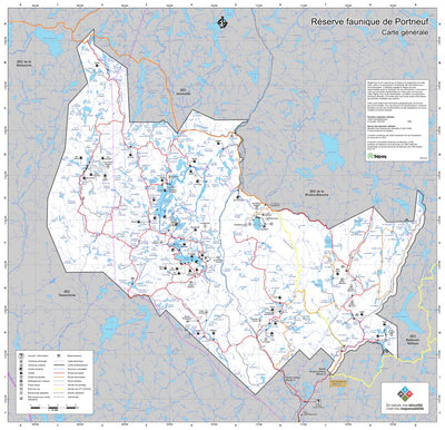 Sépaq Réserve faunique de Portneuf : Carte générale digital map
