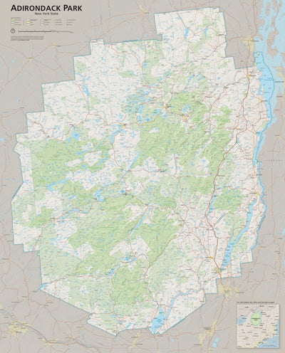 ShadedRelief.com Adirondack Park Reference digital map