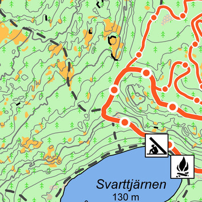 Skogslöparna Själevads frilufsområde, vinter digital map