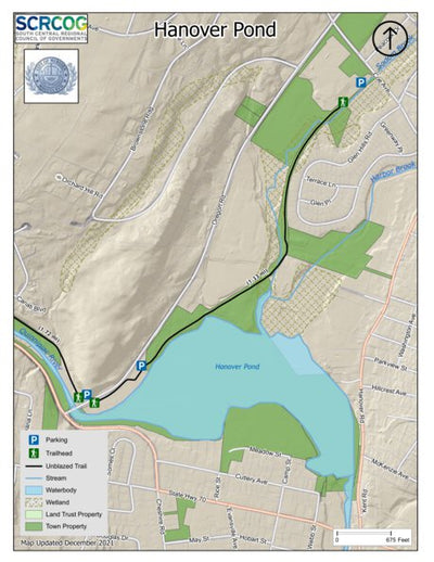 South Central Regional Council of Governments Hanover Pond - Meriden, CT digital map