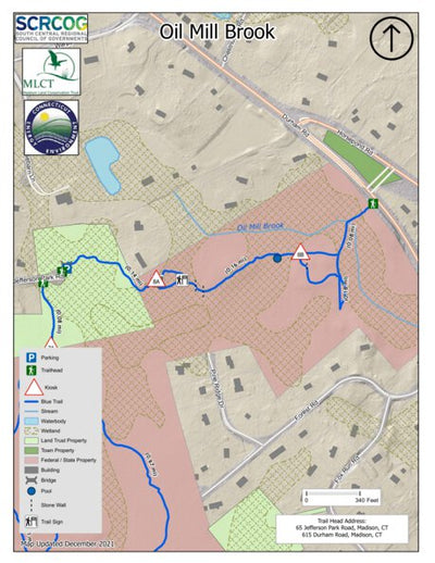 South Central Regional Council of Governments Oil Mill Brook - Madison, CT digital map