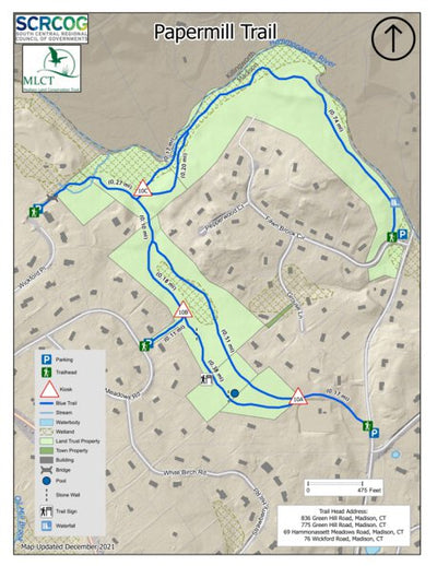 South Central Regional Council of Governments Papermill Trail - Madison, CT digital map