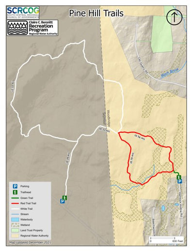 South Central Regional Council of Governments Pine Hill Trails - Woodbridge, CT digital map
