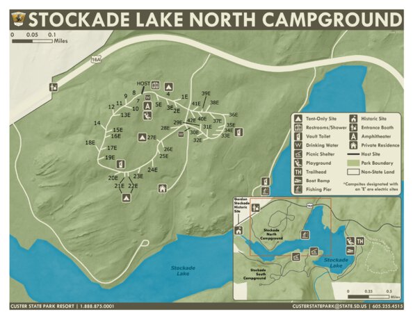 Custer State Park - Stockade North Campground Map by South Dakota Game ...