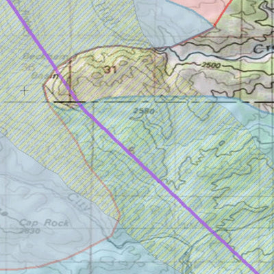 Spirited Republic 2018 GMU 581 Colorado Big Game (Elk/Mule Deer) Hunting Map (Habitat and range) digital map