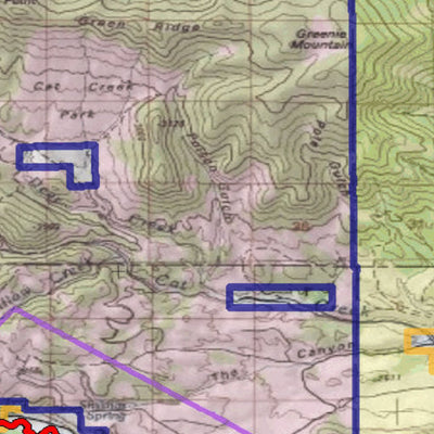 Spirited Republic 2018 GMU 80 Colorado Big Game (Elk/Mule Deer) Hunting Map (Public/Private Lands) digital map