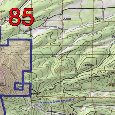 Spirited Republic 2018 GMU 85 Colorado Big Game (Elk/Mule Deer) Hunting Map (Public/Private Lands) digital map