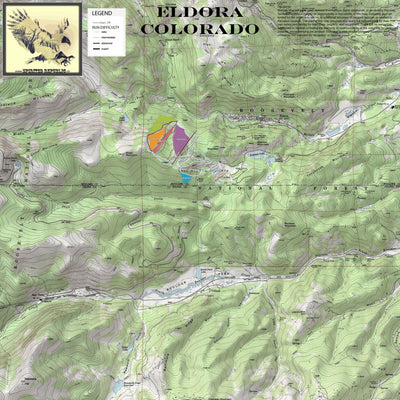 Spirited Republic 2020 Eldora Ski Area Trails on Topographic Map digital map