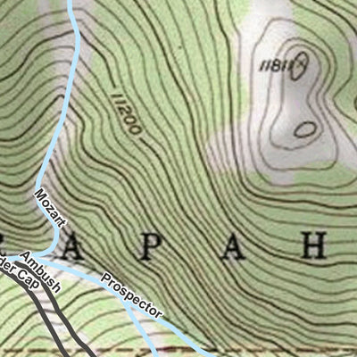 Spirited Republic 2020 Keystone Ski Area Trails on Topographic Map digital map