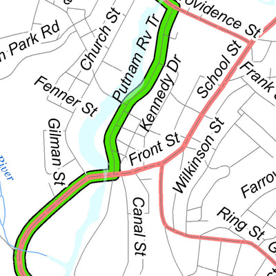 State of Connecticut DEEP Air Line State Park - Putnam, Pomfret, and Thompson Bypass digital map