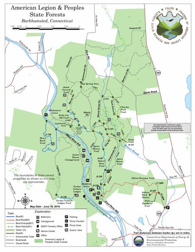 State of Connecticut DEEP American Legion And Peoples State Forest digital map