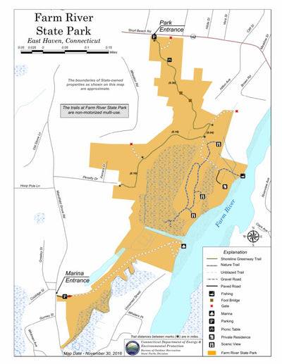 State of Connecticut DEEP Farm River State Park digital map