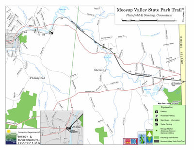 State of Connecticut DEEP Moosup Valley State Park digital map