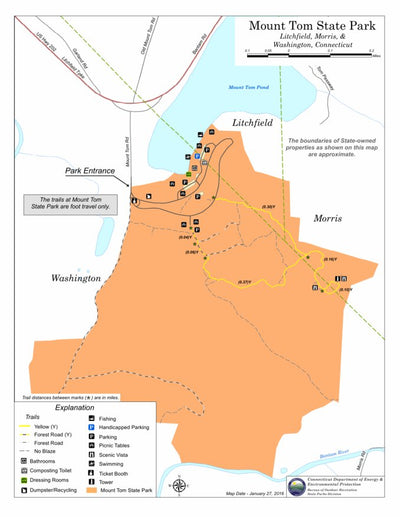 State of Connecticut DEEP Mount Tom State Park digital map