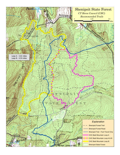 State of Connecticut DEEP Shenipsit State Forest - Bald Mountain digital map