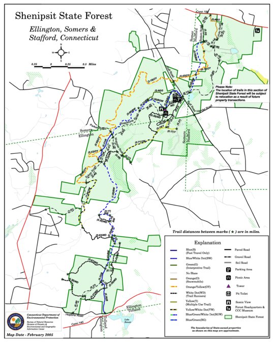 Shenipsit State Forest Map by State of Connecticut DEEP | Avenza Maps