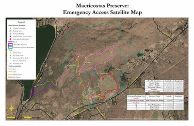 Steep Rock Association Macricostas Preserve Emergency Access Satellite Map bundle exclusive