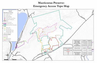 Steep Rock Association Macricostas Preserve Emergency Access Topo Map bundle exclusive