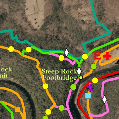 Steep Rock Association Steep Rock Preserve Emergency Access Satellite Map bundle exclusive