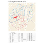 Steve Spindler Cartography Jenkintown Color Day Senior Parade 2020 digital map