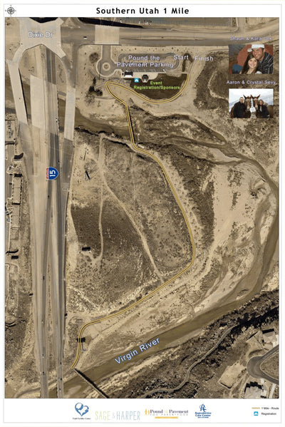 Student Pound The Pavement (1 Mile) St. George, Utah digital map