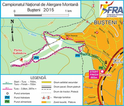 SUNCART & ERFATUR Campionatul Naţional de Alergare Montană – Buşteni 2015 digital map