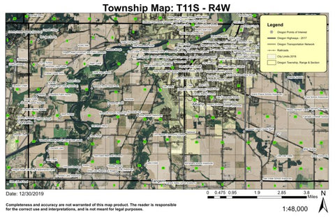 Super See Services Albany West T11S R4W Township Map digital map