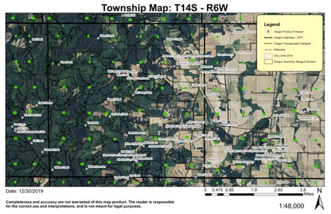 Super See Services Alpine T14S R6W Township Map digital map