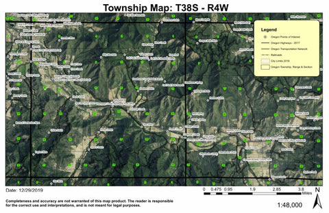 Super See Services Applegate T38S R4W Township Map digital map