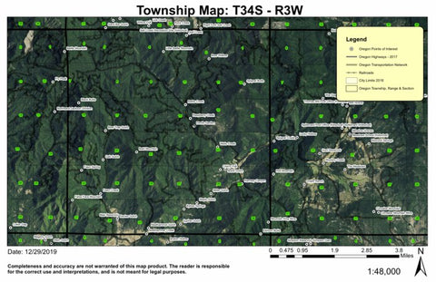 Super See Services Bald Mountain T34S R3W Township Map digital map