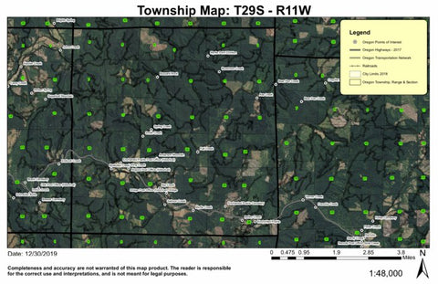 Super See Services Bridge T29S R11W Township Map digital map